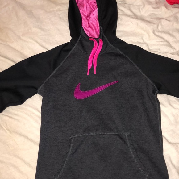 Nike Tops - Black and Pink Nike Sweatshirt